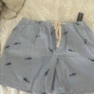 Nautica Blue Athletic Shorts with Elastic Waistband and Nautical Drawstring